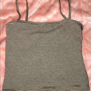 Very cropped stripped shirt.